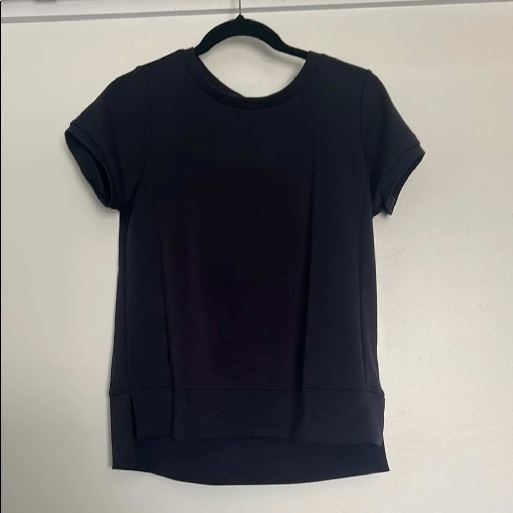 Zyia Cool Charcoal Banded Georgette Top NWOT